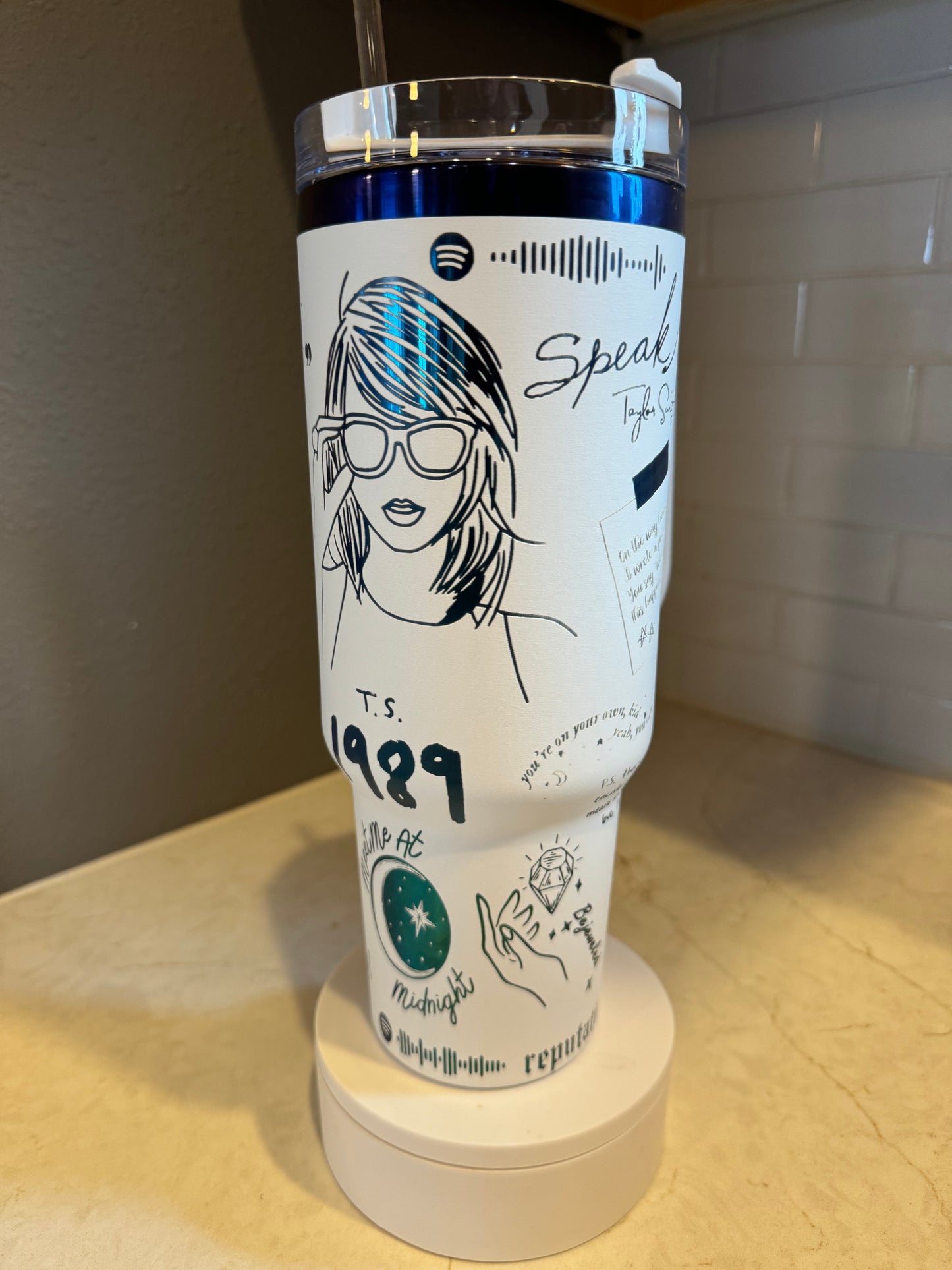 Eras tour anti lover 2 full wrap 40oz Stanley Brand Quencher with Handle & Straw, Custom Engraved, Gift For Her, 40 oz Travel Mug, - Firebolt Custom