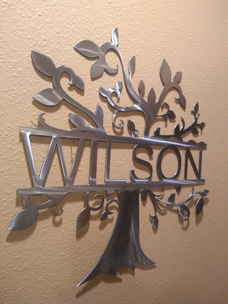 Tree of Life with Name | Metal Sign | Single Panel | Custom | Made in USA | Free Shipping - Firebolt Custom