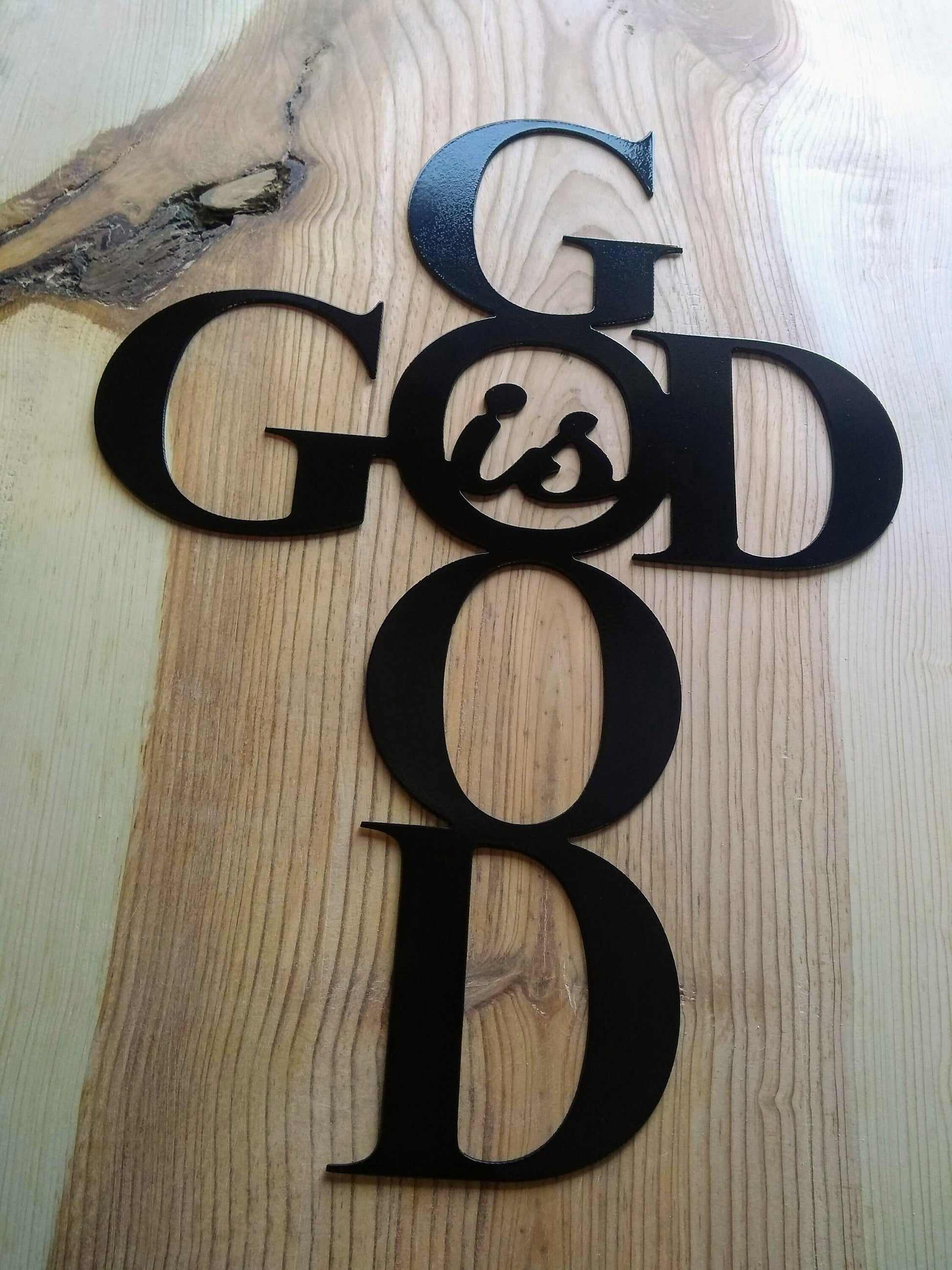 God is Good | Cross Shape | Metal Sign | Made in USA | Free Shipping - Firebolt Custom