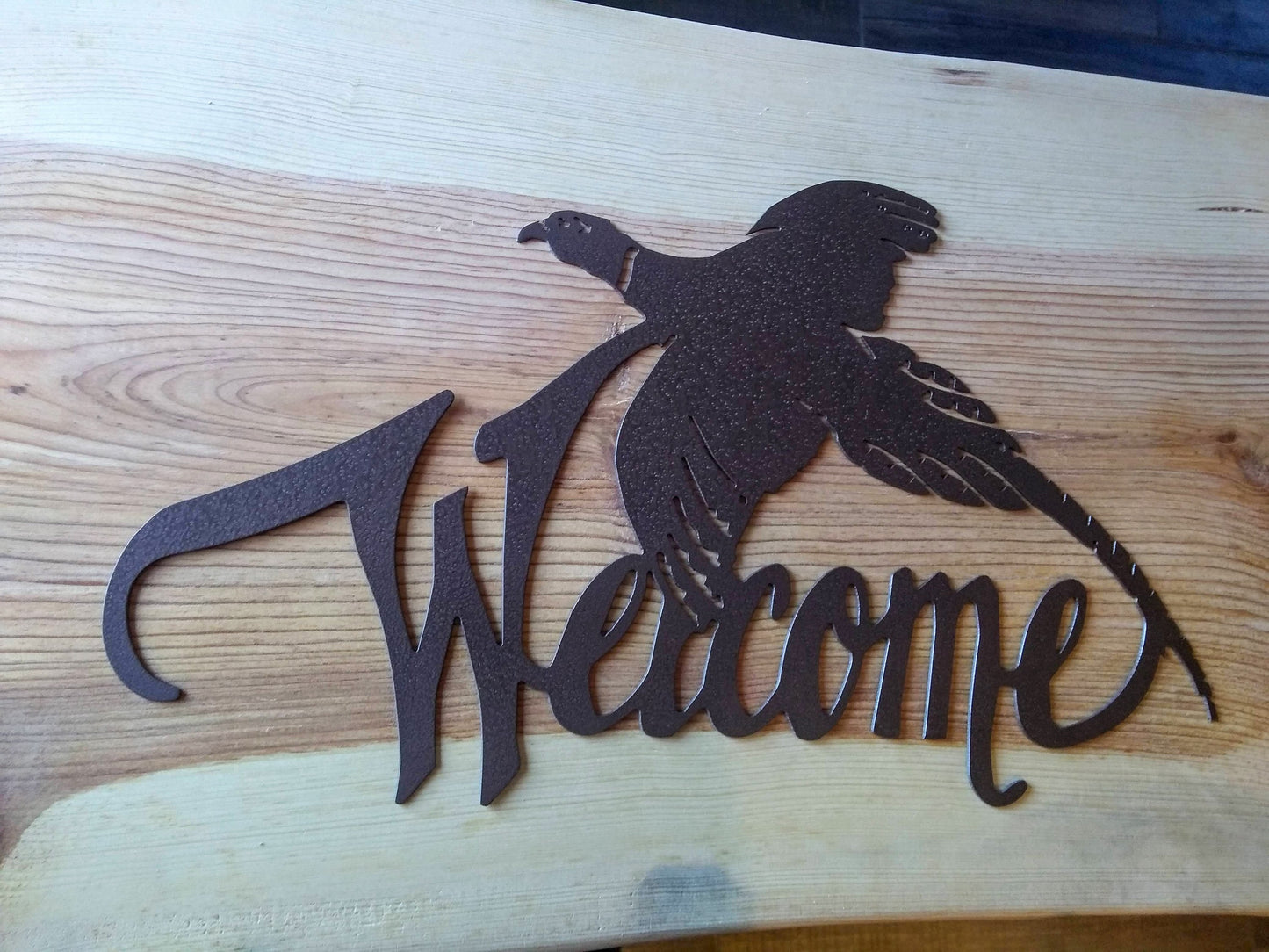 Pheasant Welcome Sign | Bird | Metal | Custom | Made in USA | Free Shipping - Firebolt Custom