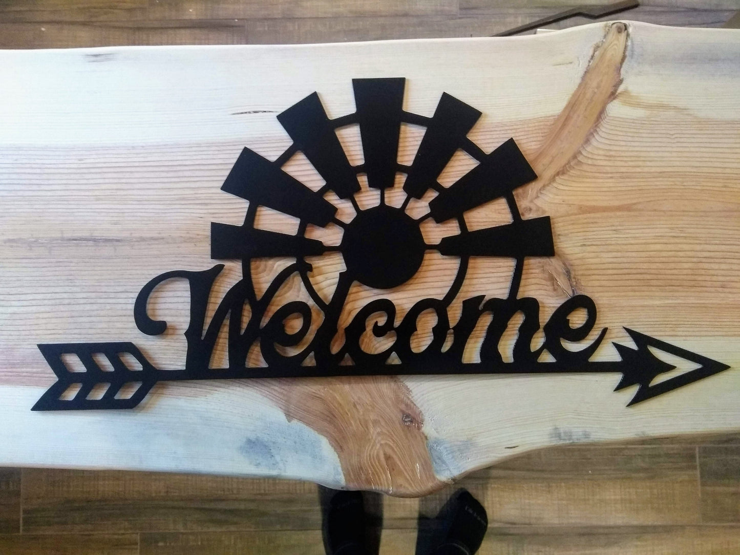 Welcome Windmill Sign | Metal | Made in USA | Free Shipping - Firebolt Custom