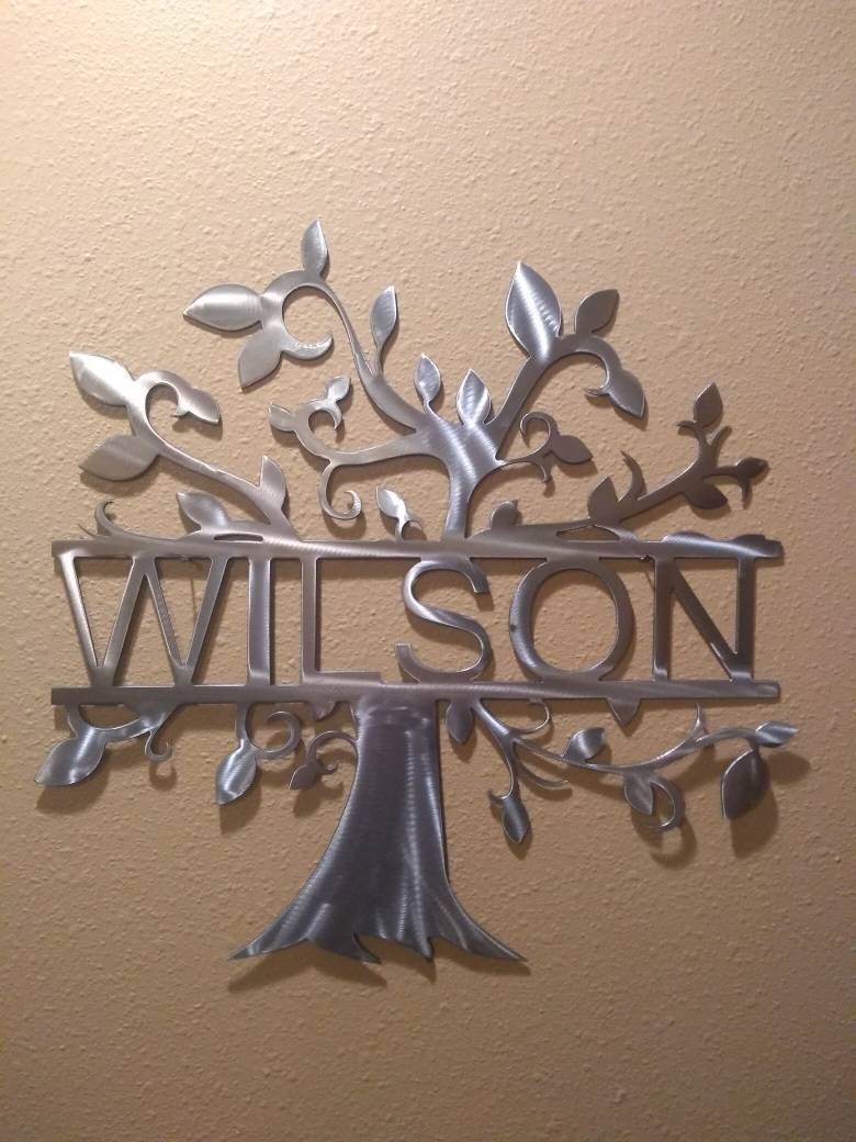 Tree of Life with Name | Metal Sign | Single Panel | Custom | Made in USA | Free Shipping - Firebolt Custom