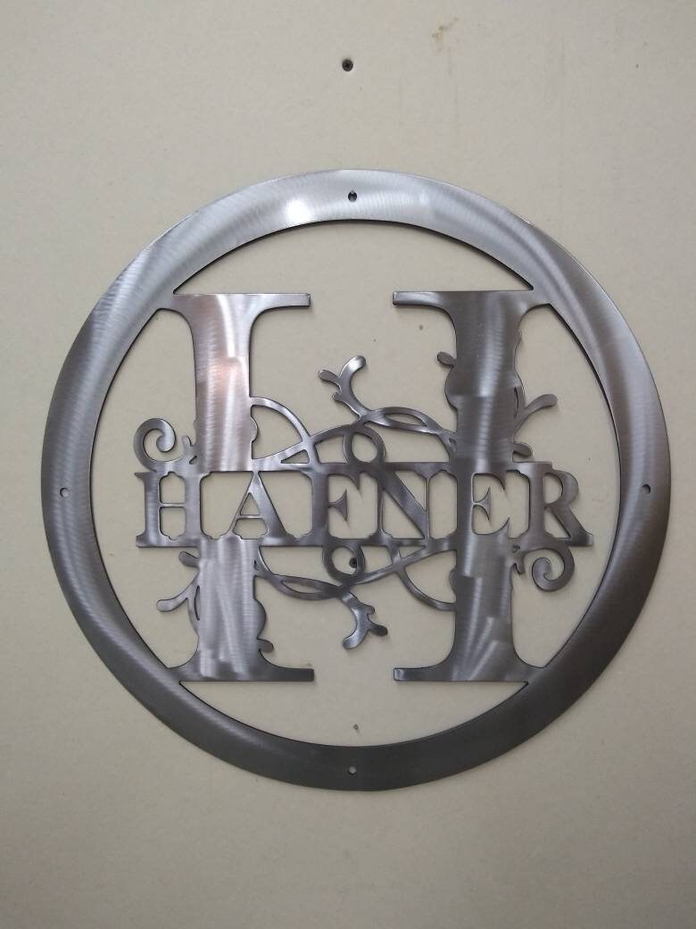 Monogram Wall Hanging | Personalized | Custom | Metal | Made in USA | Free Shipping - Firebolt Custom