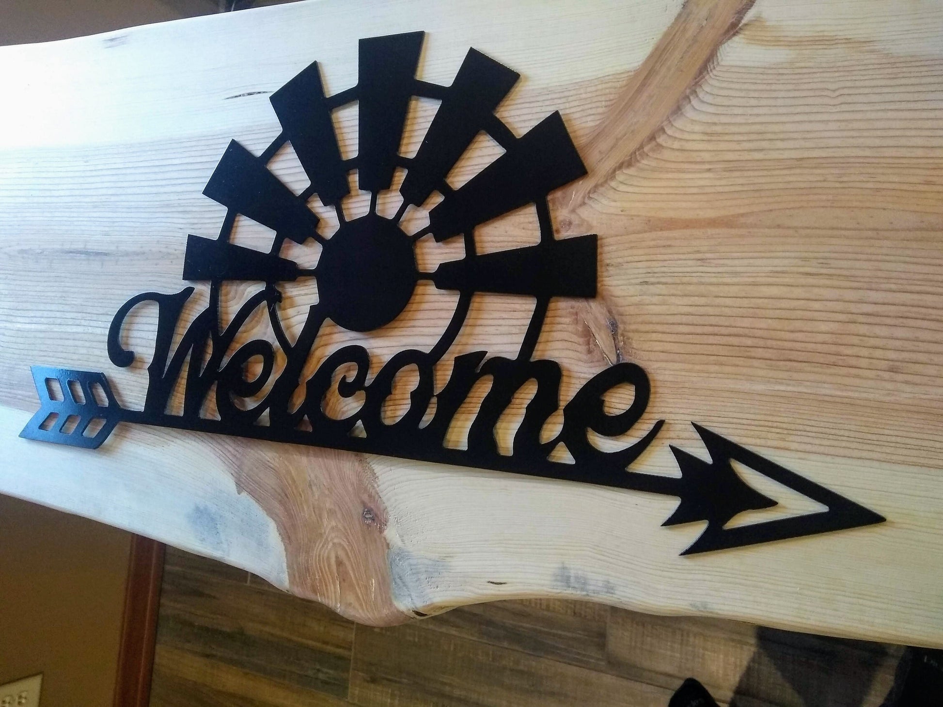 Welcome Windmill Sign | Metal | Made in USA | Free Shipping - Firebolt Custom