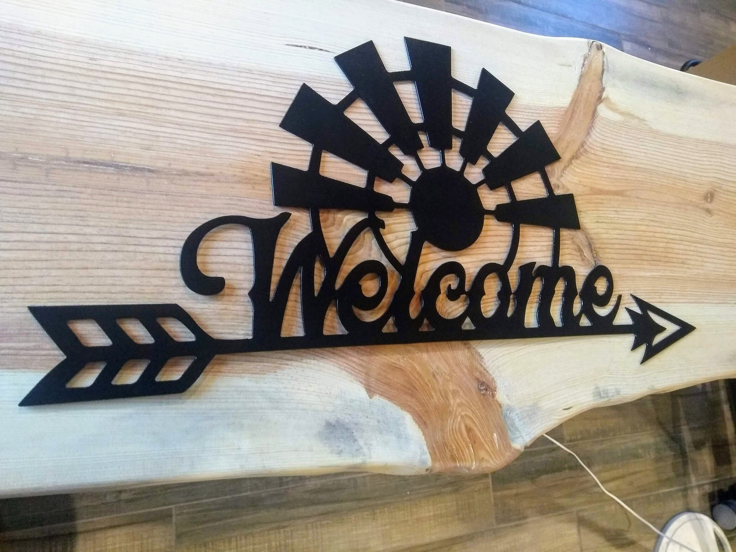 Welcome Windmill Sign | Metal | Made in USA | Free Shipping - Firebolt Custom