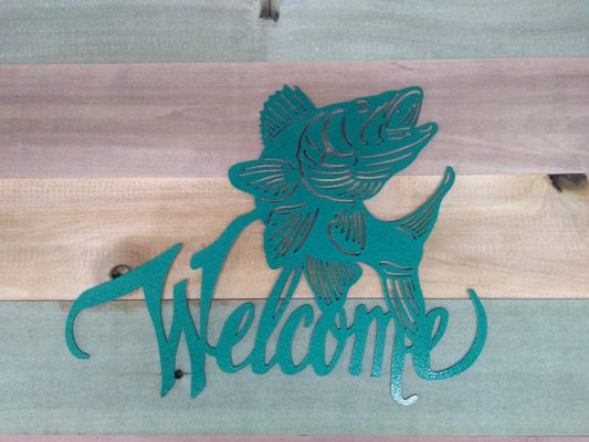 Walleye Welcome Sign | Fish | Fishing | Custom | Made in USA | Free Shipping - Firebolt Custom