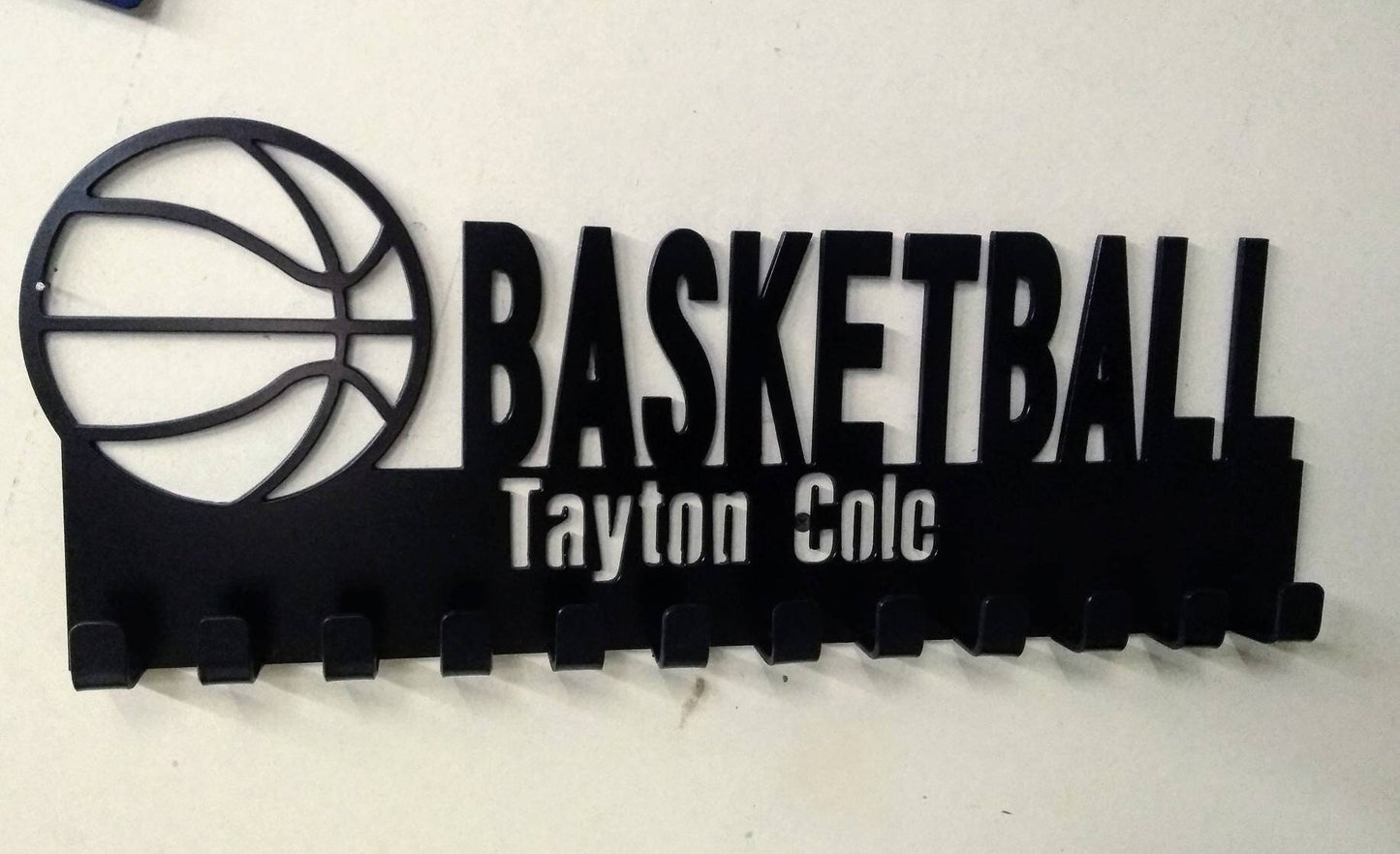 Basketball Medal Holder | 12 Hooks | Made in USA | Free Shipping - Firebolt Custom