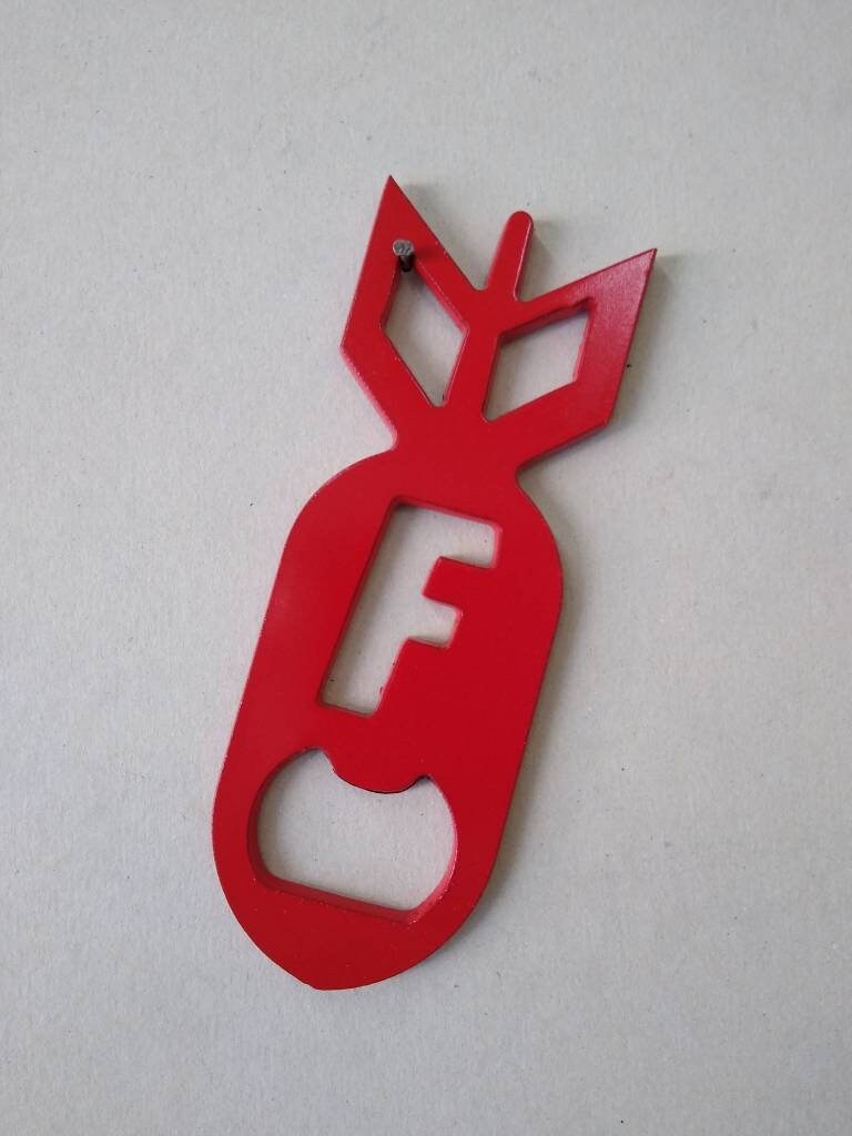 F Bomb | Bottle Opener | Heavy Gauge Steel | Custom | Made in USA | Free Shipping - Firebolt Custom