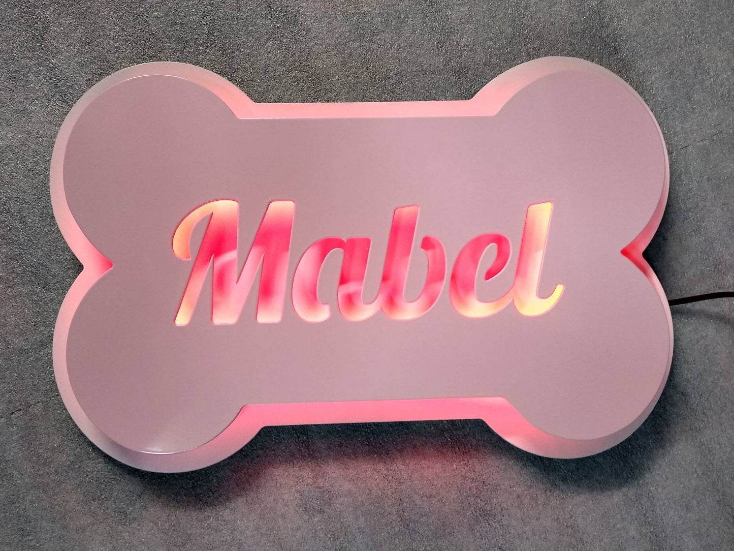 Pet | Dog Bone | Metal | LED Lighted Sign | Made in USA | Free Shipping - Firebolt Custom