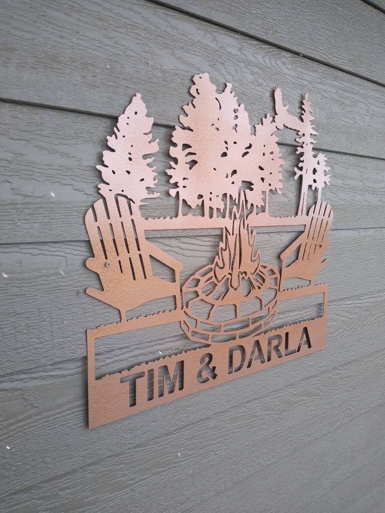 Firepit Metal Sign | Single Panel | Custom | Made in USA | Free Shipping - Firebolt Custom