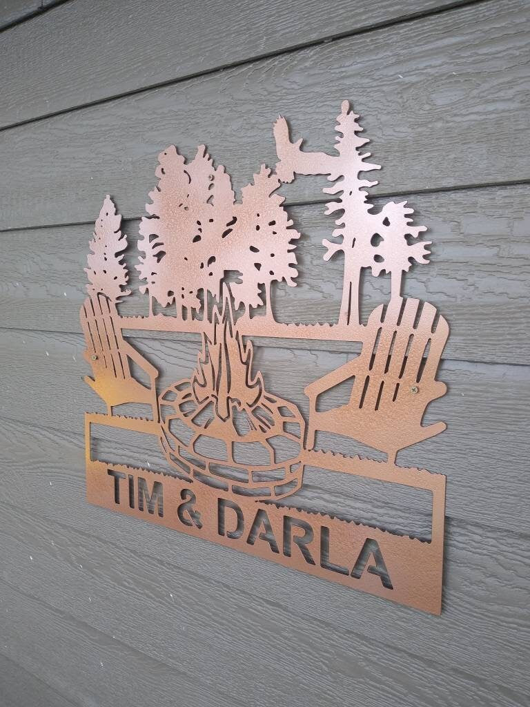 Firepit Metal Sign | Single Panel | Custom | Made in USA | Free Shipping - Firebolt Custom