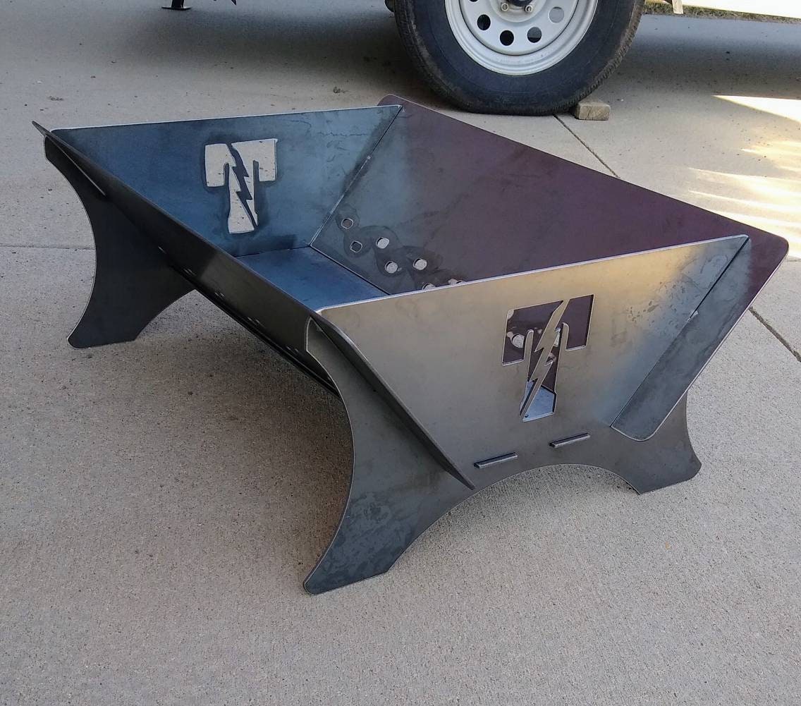 Fire Pit | Collapsible | Heavy Steel | Metal | Easy to Store | Custom | Made in USA | Free Shipping - Firebolt Custom