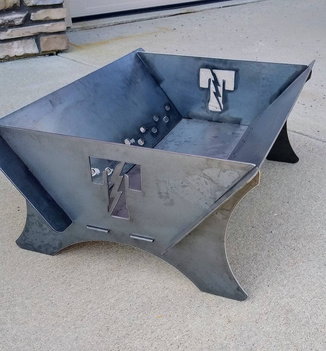 Fire Pit | Collapsible | Heavy Steel | Metal | Easy to Store | Custom | Made in USA | Free Shipping - Firebolt Custom