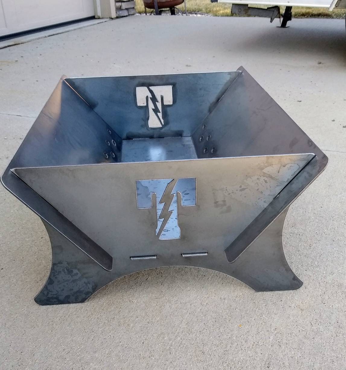 Fire Pit | Collapsible | Heavy Steel | Metal | Easy to Store | Custom | Made in USA | Free Shipping - Firebolt Custom