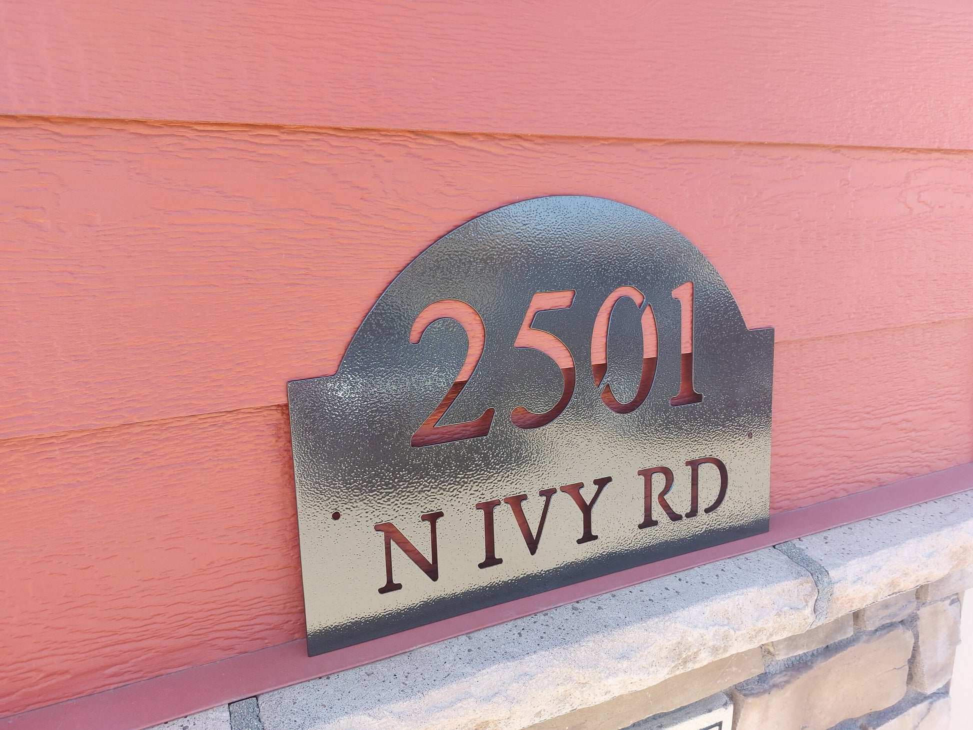 Metal Address Sign | Double Panel | Plaque | Plate | Custom | Made in USA | Free Shipping - Firebolt Custom