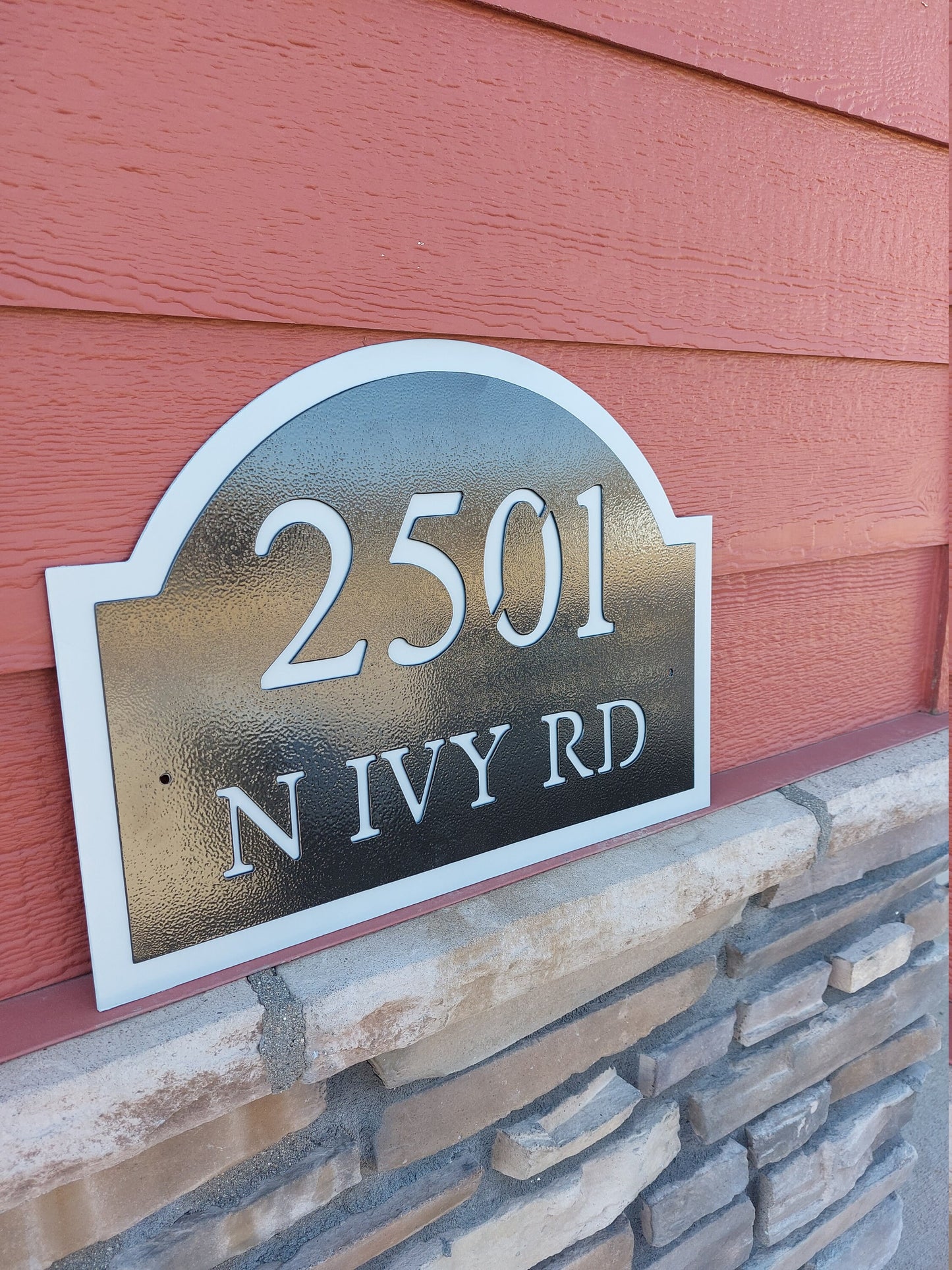 Metal Address Sign | Double Panel | Plaque | Plate | Custom | Made in USA | Free Shipping - Firebolt Custom