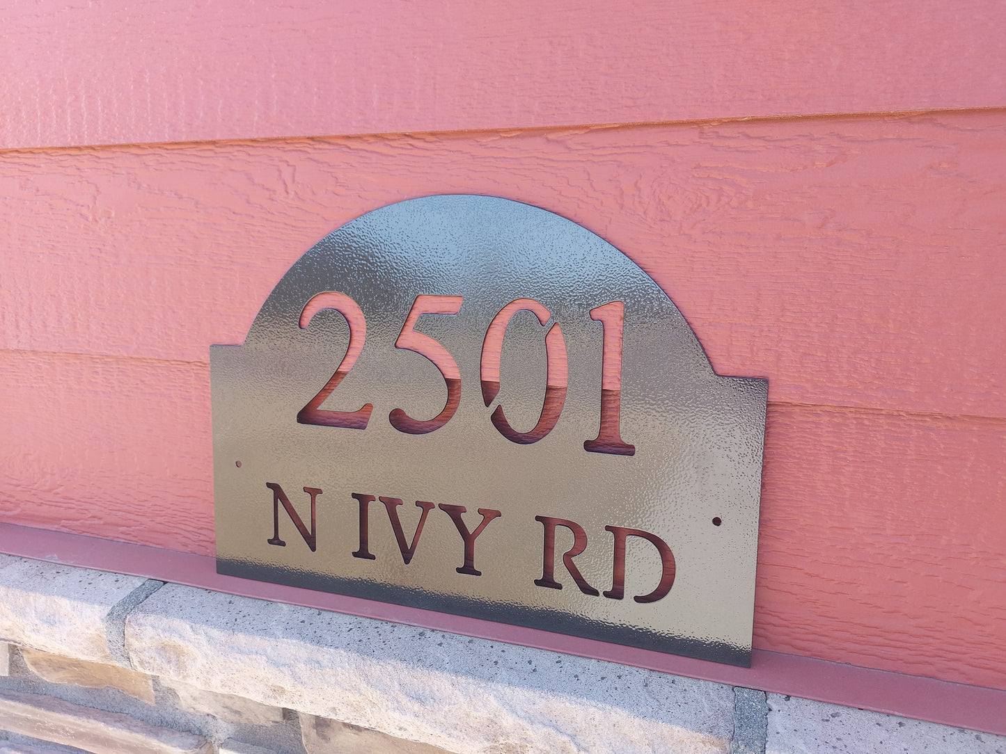 Metal Address Sign | Double Panel | Plaque | Plate | Custom | Made in USA | Free Shipping - Firebolt Custom