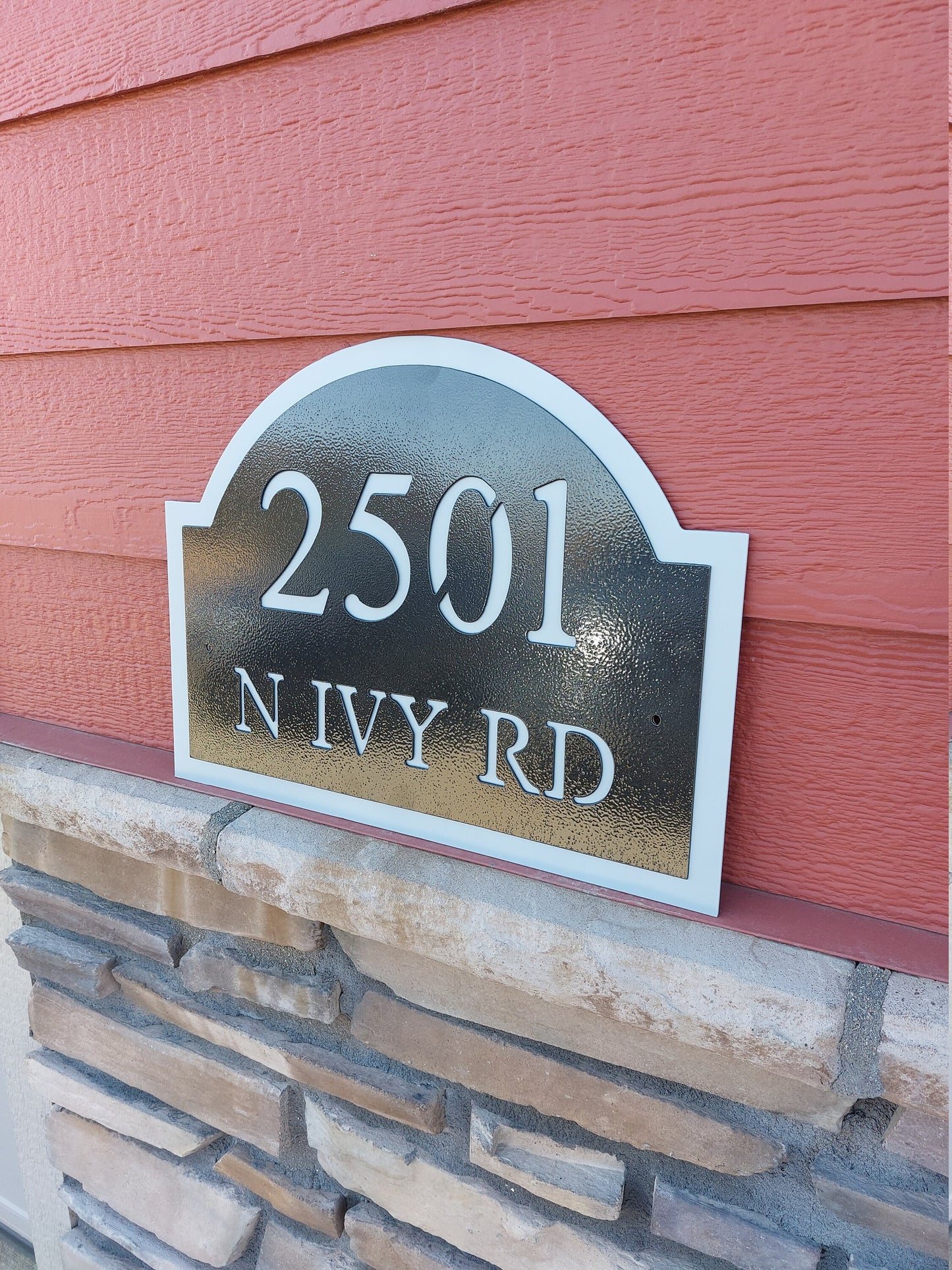 Metal Address Sign | Double Panel | Plaque | Plate | Custom | Made in USA | Free Shipping - Firebolt Custom