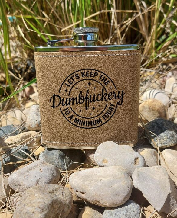 Stainless Steel Flask | Leather Wrapped | Custom Engraving | Whiskey | Alcohol | Made in USA | Free Shipping - Firebolt Custom