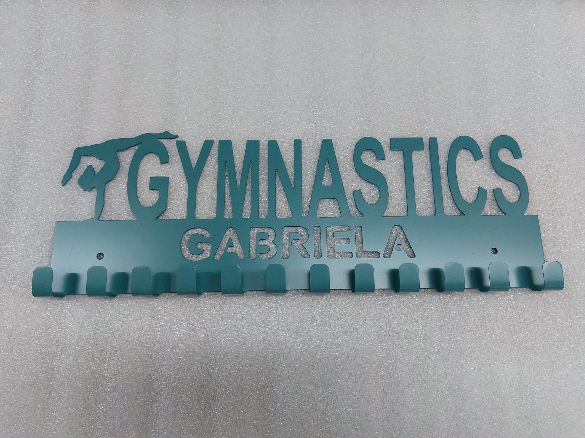 Gymnastics Medal Holder | 12 Hooks | Made in USA | Free Shipping - Firebolt Custom