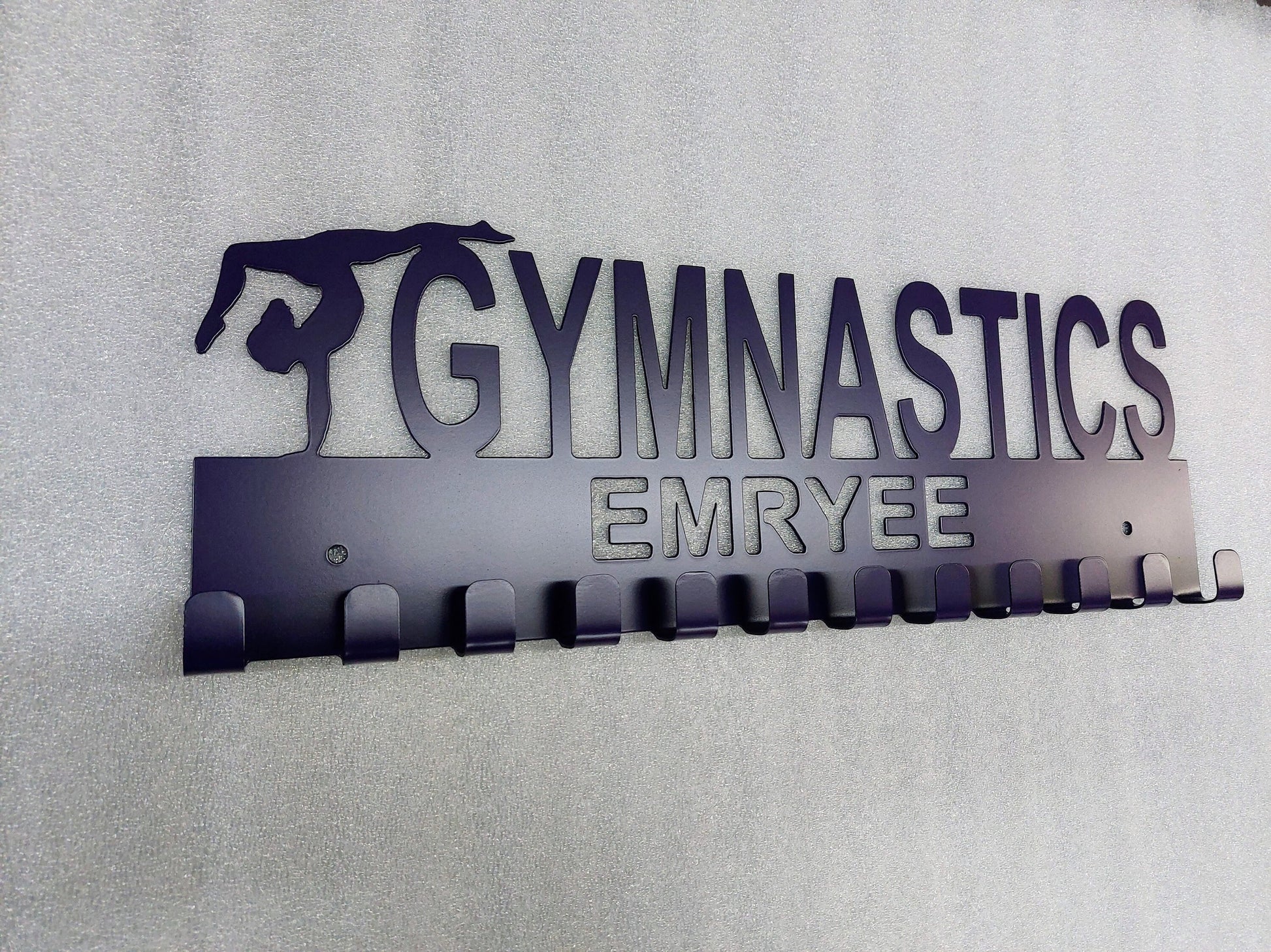 Gymnastics Medal Holder | 12 Hooks | Made in USA | Free Shipping - Firebolt Custom