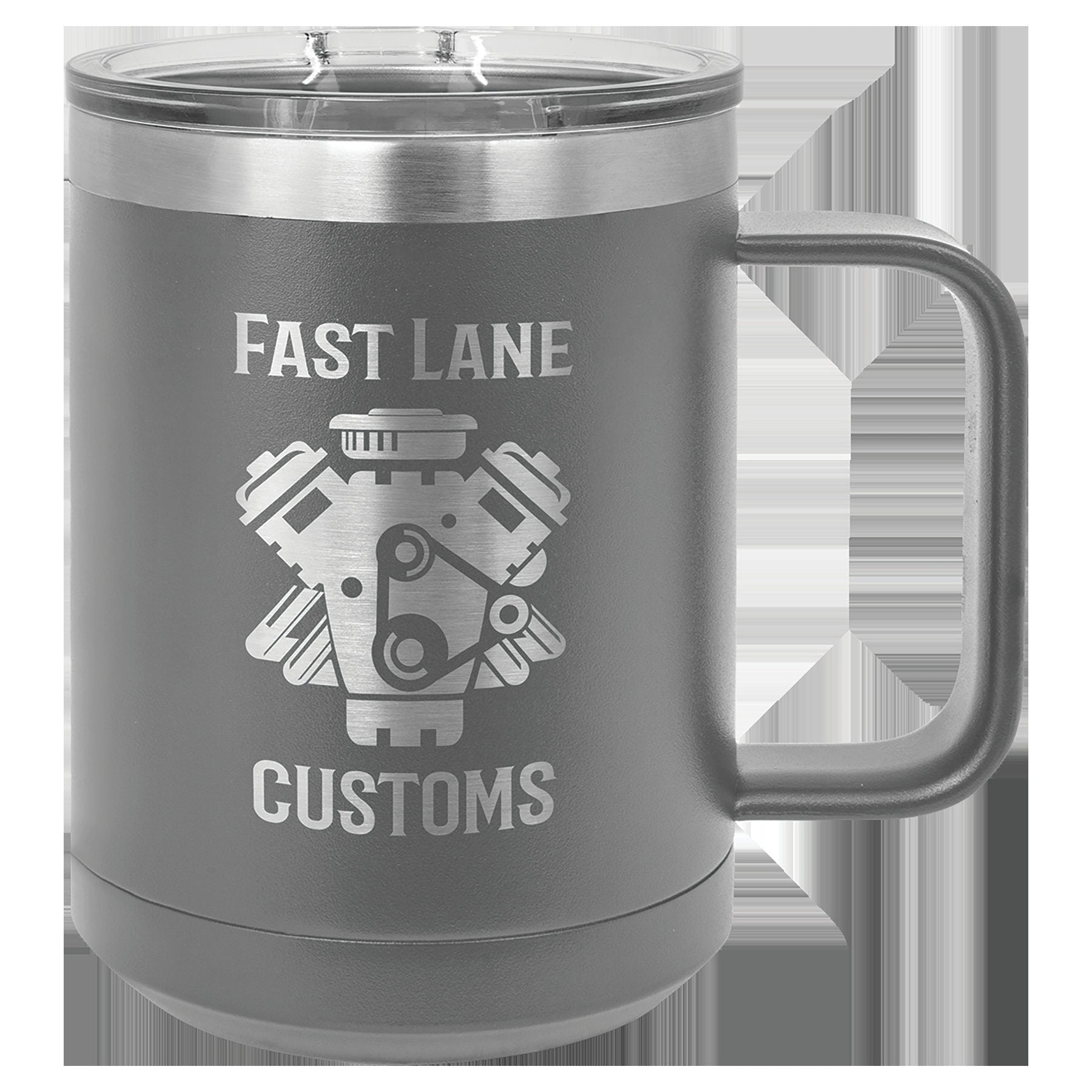 15 oz Mug with Handle | Custom | Laser Engraved | Personalized | Made in USA | Free Shipping - Firebolt Custom