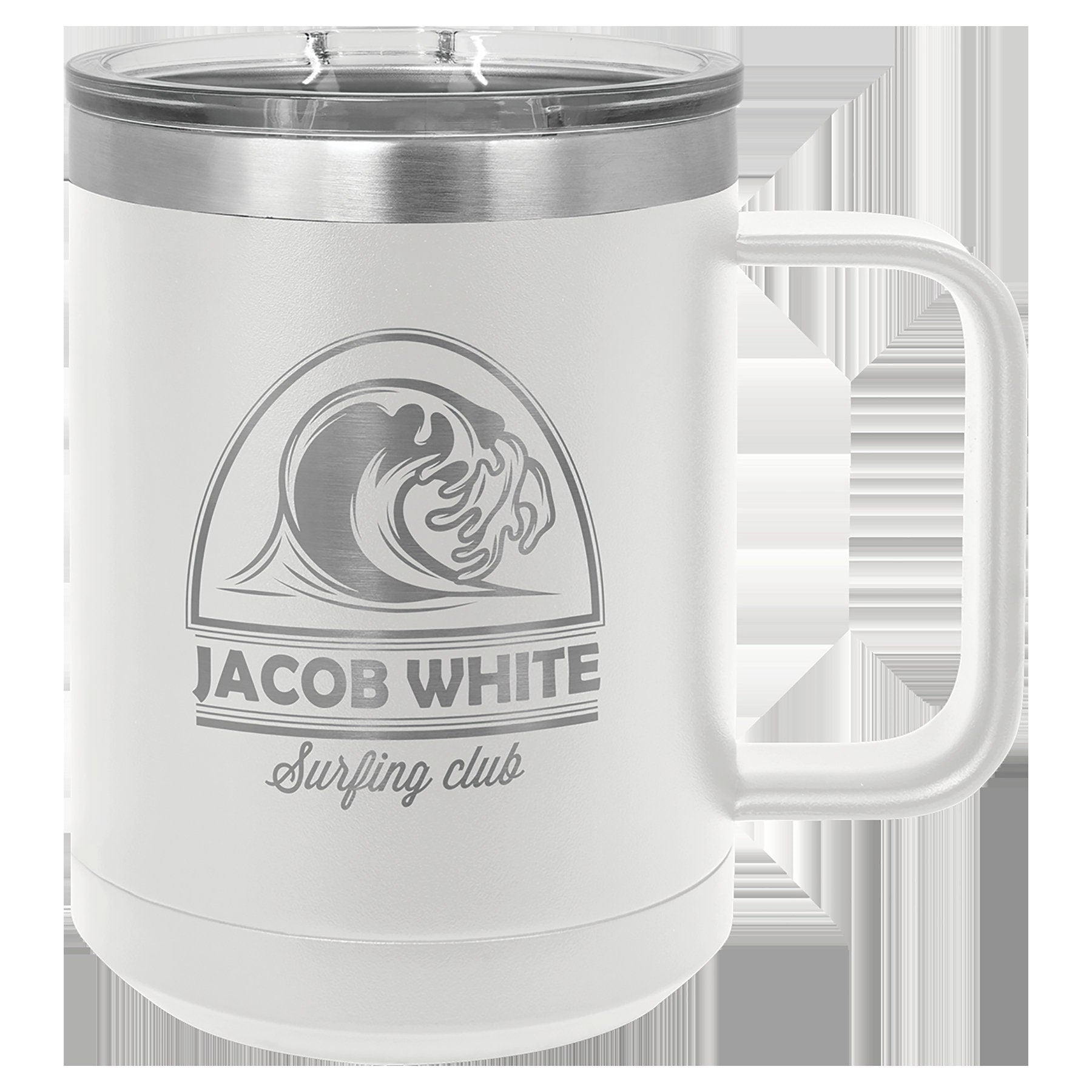 15 oz Mug with Handle | Custom | Laser Engraved | Personalized | Made in USA | Free Shipping - Firebolt Custom